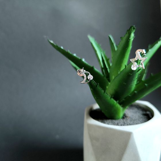 Срібні сережки з фіанітами