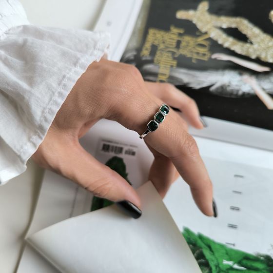 Silver Ring with Fianites