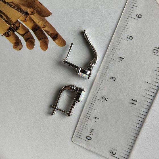 Серебряные серьги с опалом 0.875ct