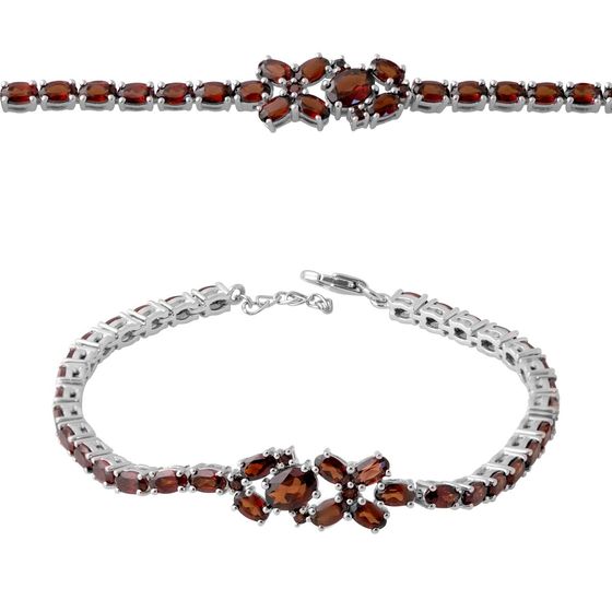 Срібний браслет з гранатом 11.613ct