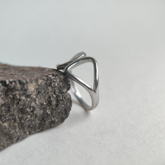 Silver ring without stones