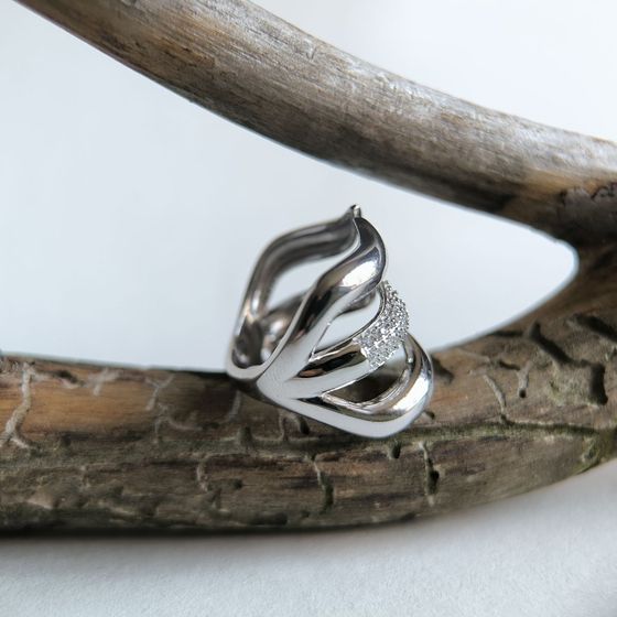 Silver Ring with Fianites