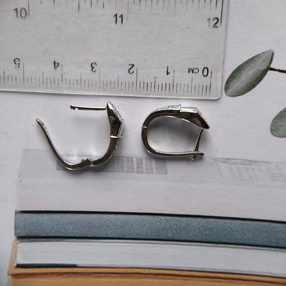 Silver Earrings with Fianites