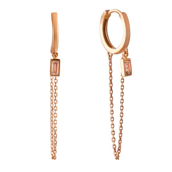 Золоті сережки з фіанітами 0.04ct