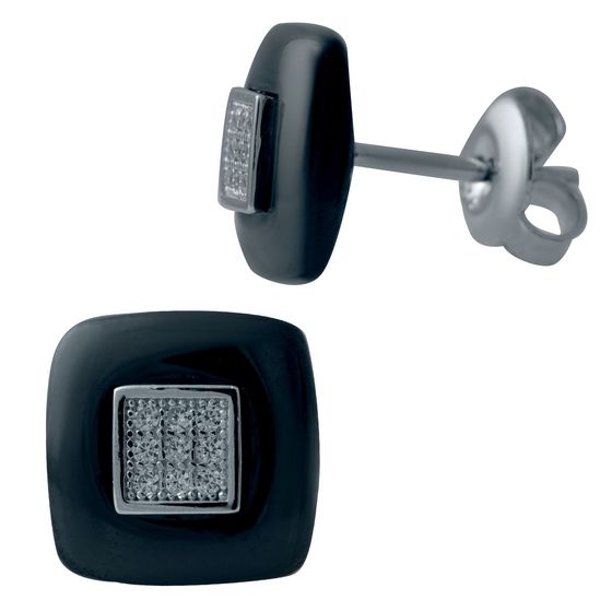 Срібні сережки з керамікою