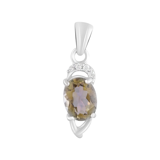 Срібна підвіска з містик топазом 1.2ct