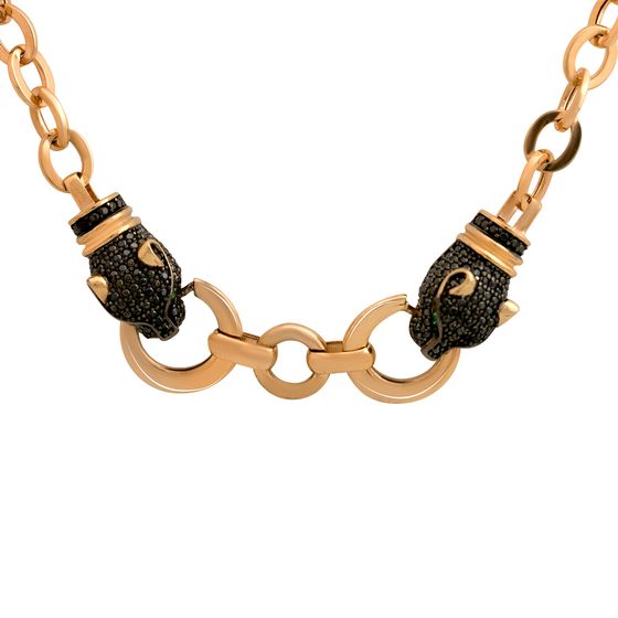 Золотое колье с фианитами 1.4ct