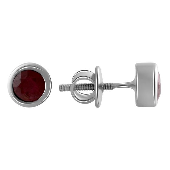 Серебряные серьги с рубином 1.51ct