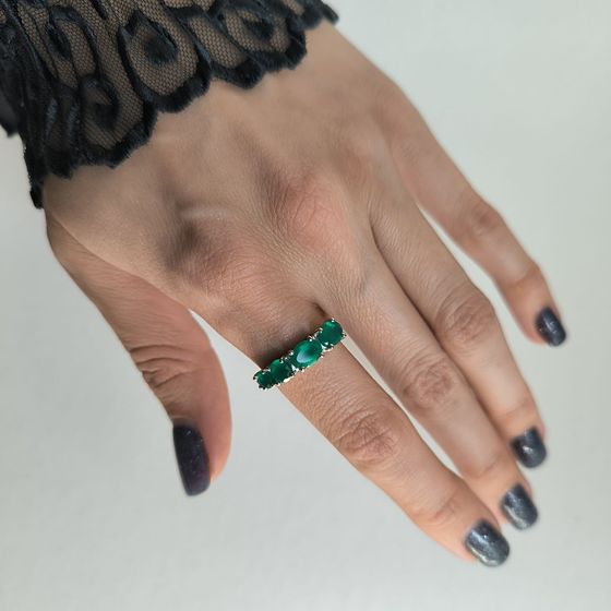 Серебряное кольцо с агатом 2.2ct