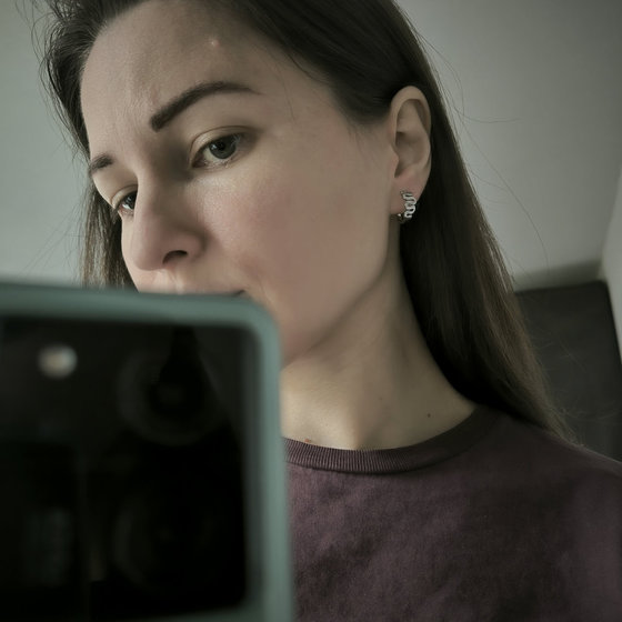Silver earrings without stones