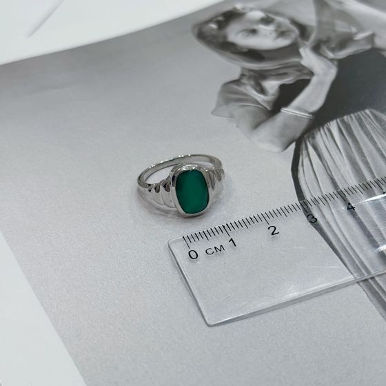 Серебряное кольцо с агатом 3.288ct