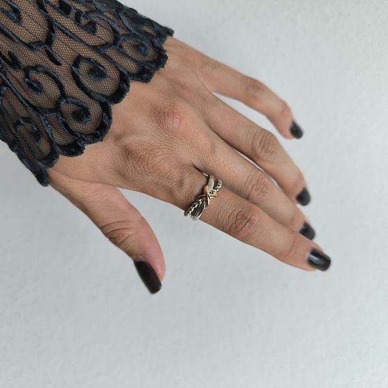 Silver ring without stones