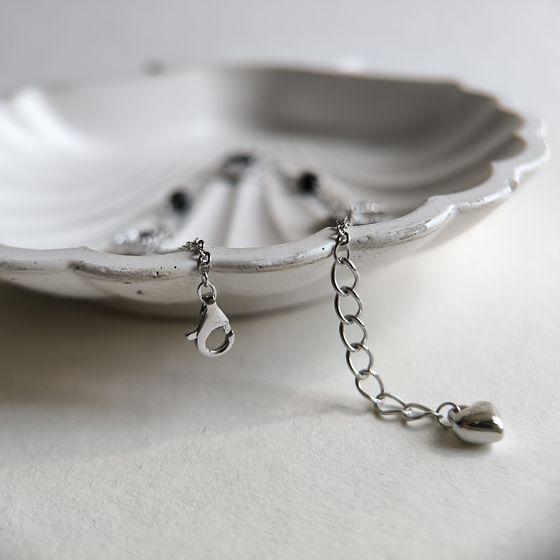 Серебряный браслет с ониксом