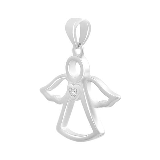 Silver pendant with phianites