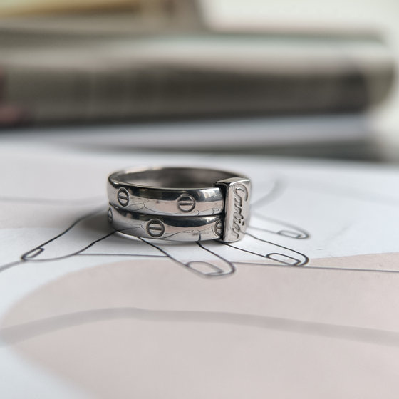 Silver ring without stones