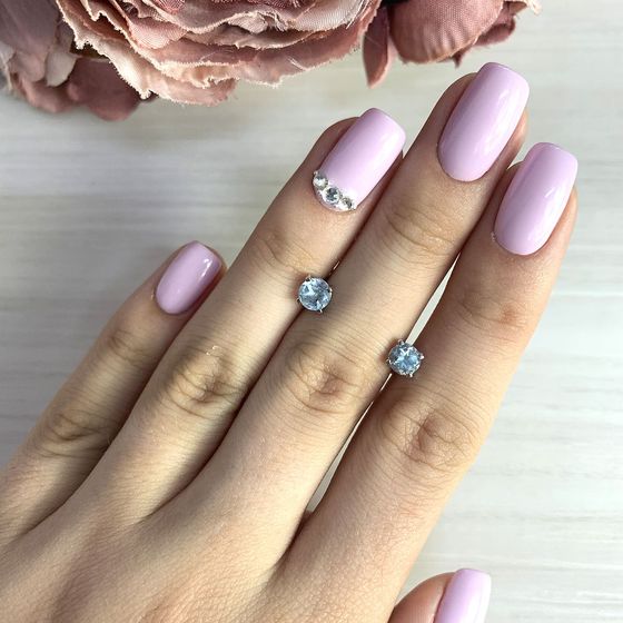Серебряные серьги с топазом 1.15ct