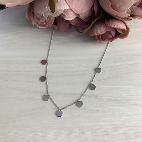 Silver necklace without stones
