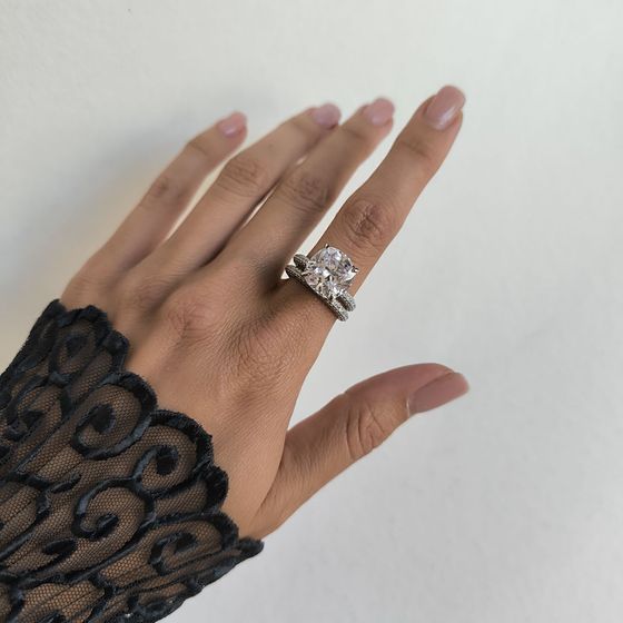 Silver Ring with Fianites