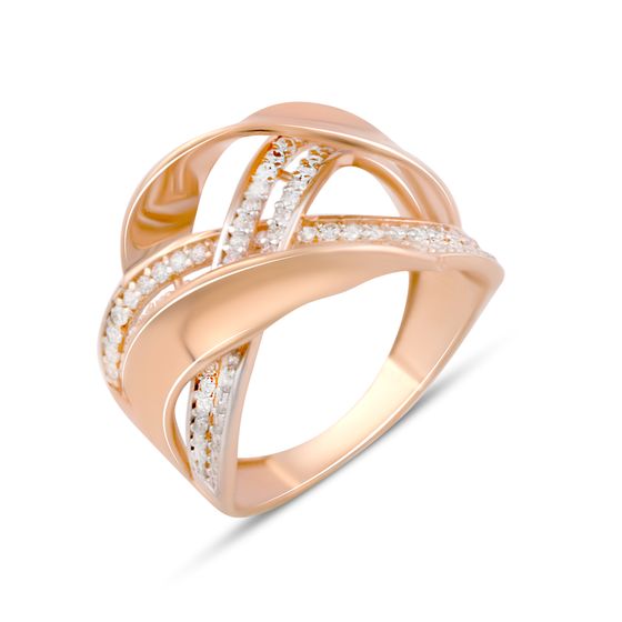 Золотое кольцо с фианитами 0.7ct