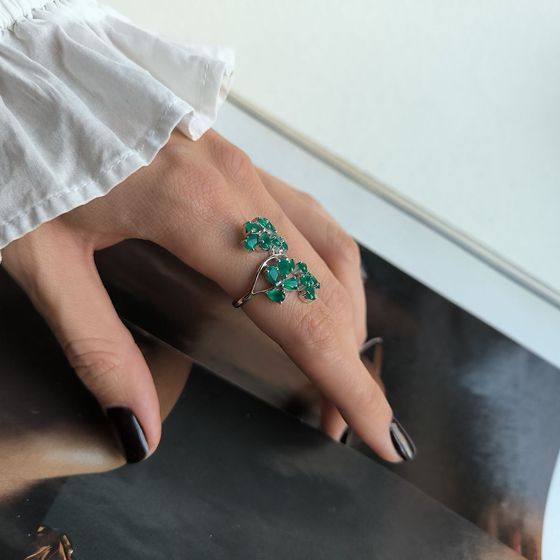 Срібна каблучка з агатом 3.038ct