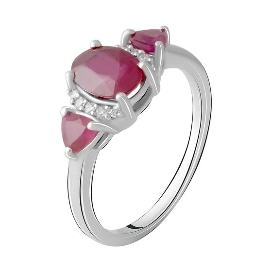 Серебряное кольцо с рубином 2.575ct