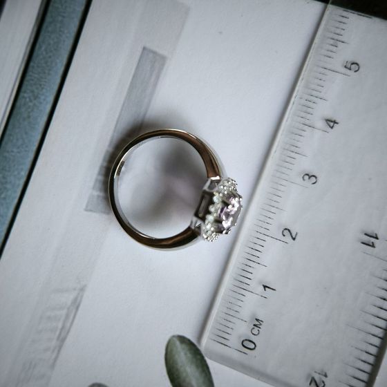 Silver ring with amethyst 1.53ct