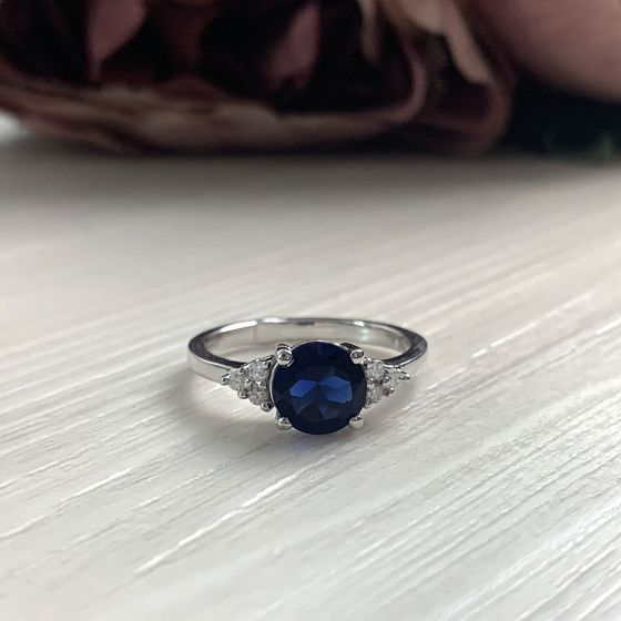 Срібна каблучка із сапфіром nano 1.269ct