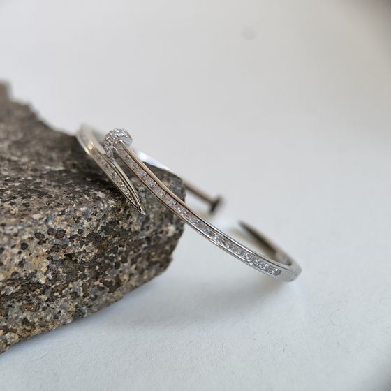 Серебряный браслет с фианитами