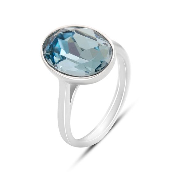 Silver ring with cubic zirconia