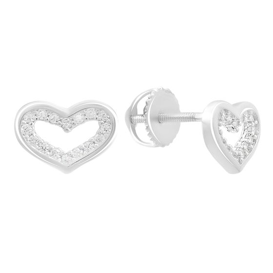 Срібні сережки з фіанітами