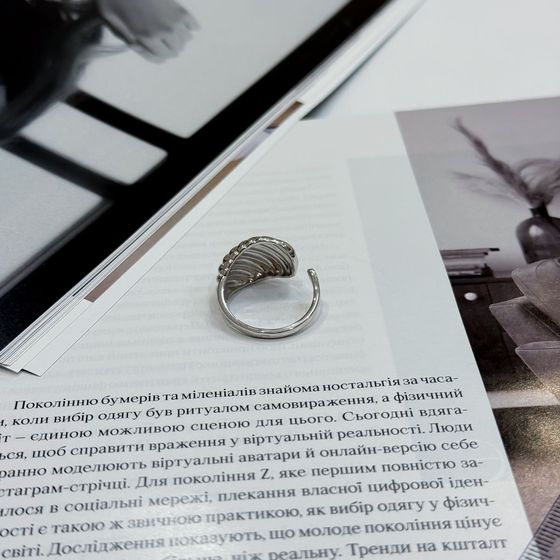 Silver ring without stones