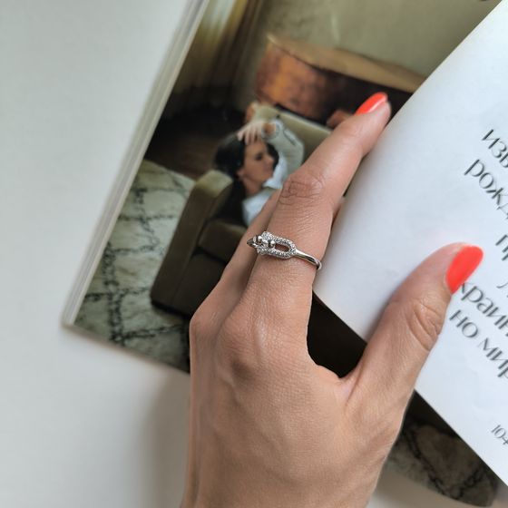 Silver Ring with Fianites