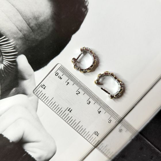 Срібні сережки з фіанітами