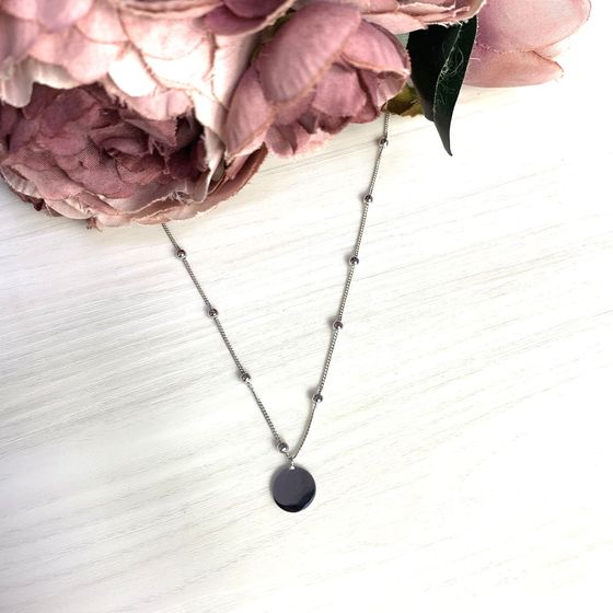 Silver necklace without stones