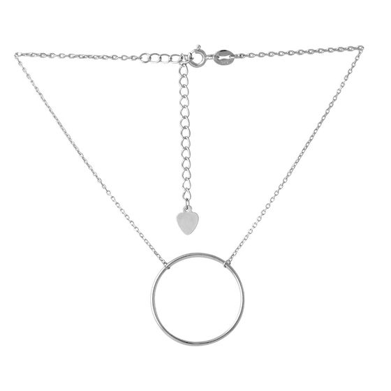 Silver necklace without stones