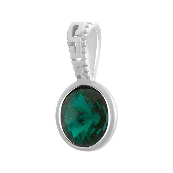 Silver pendant with phianites
