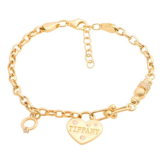 Золотий браслет з фіанітами 0.25ct