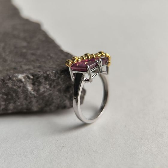 Срібна каблучка з рубіном 4.188ct