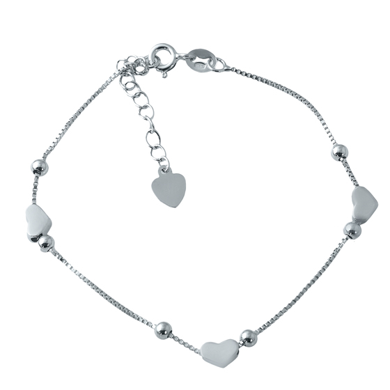 Silver bracelet without stones