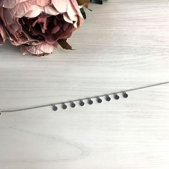 Срібний браслет на ногу без каменів