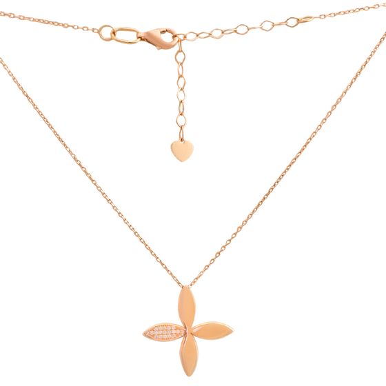 Sterling silver necklace with 0.19ct fianites