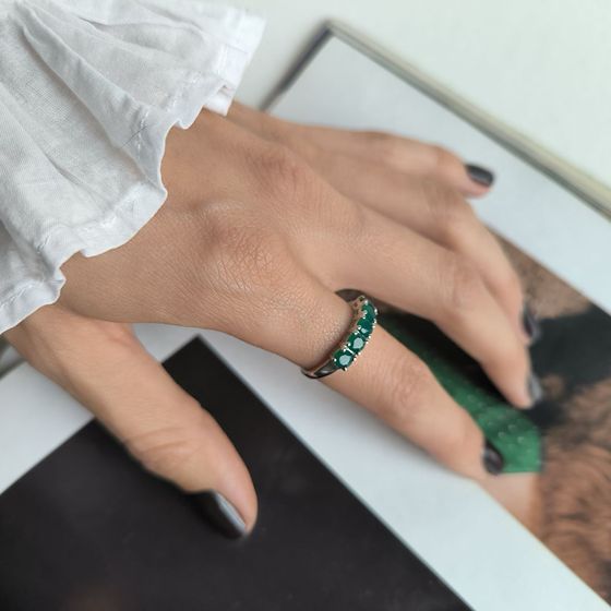 Срібна каблучка з агатом 1.1ct