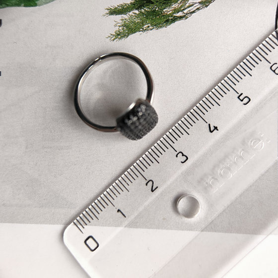 Silver ring with cubic zirconia