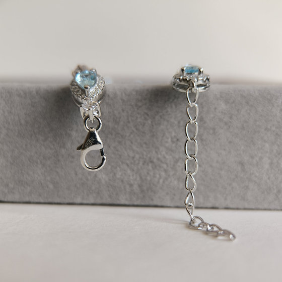 Срібний браслет з топазом 7,97 карат