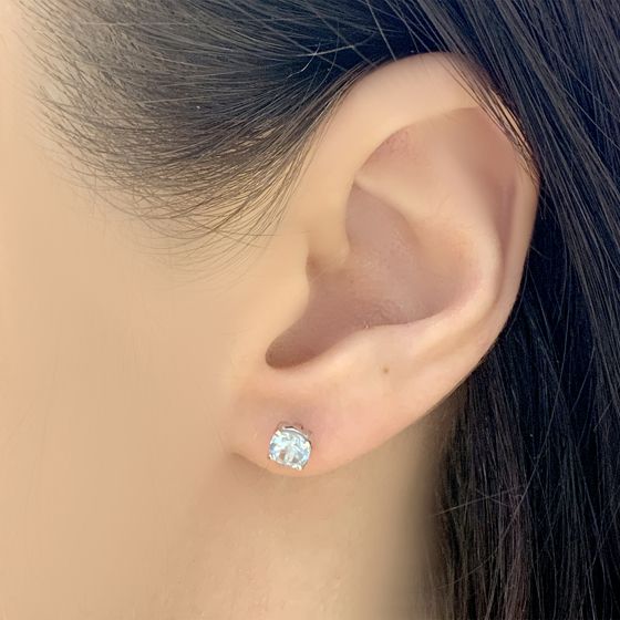 Серебряные серьги с топазом 1.15ct