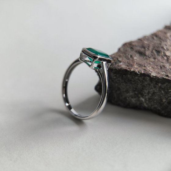 Серебряное кольцо с агатом 1.433ct