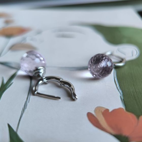 Срібні сережки з фіанітами