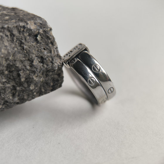Silver ring without stones