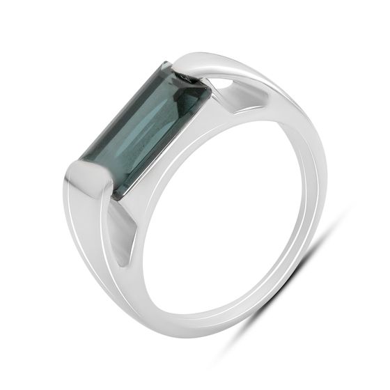 Серебряное кольцо с топазом Лондон Блю 2.147ct