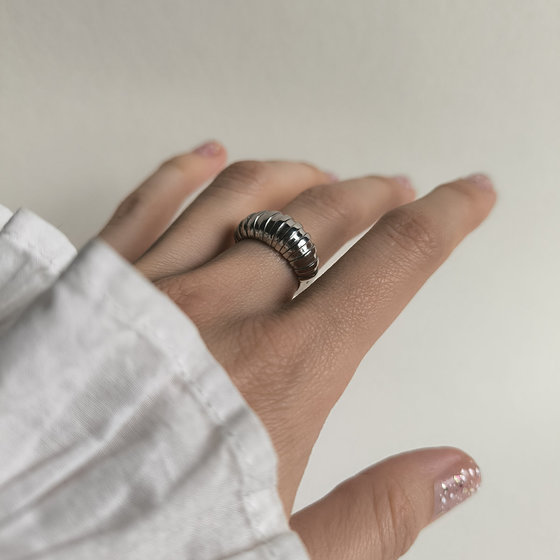 Silver ring without stones